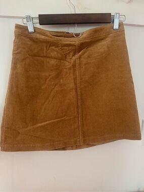 Forever 21 Corduroy Mini Skirt in Camel